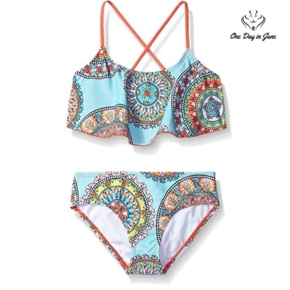 Kanu Surf Alania Flounce Bikini Swimsuit Size 14